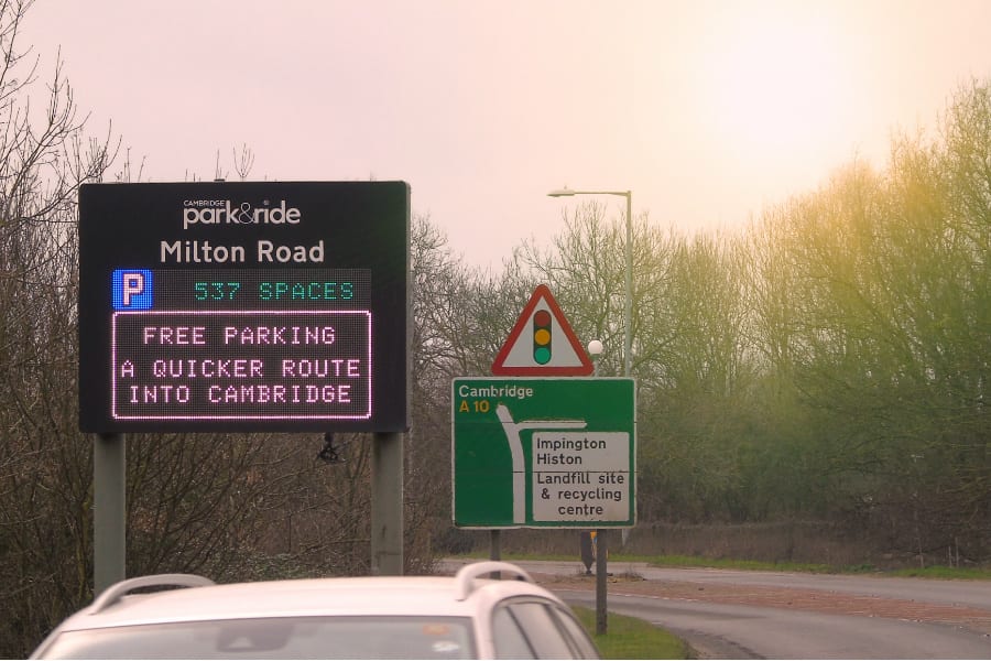 New traffic guidance and parking solution set for Cambridge CiTTi