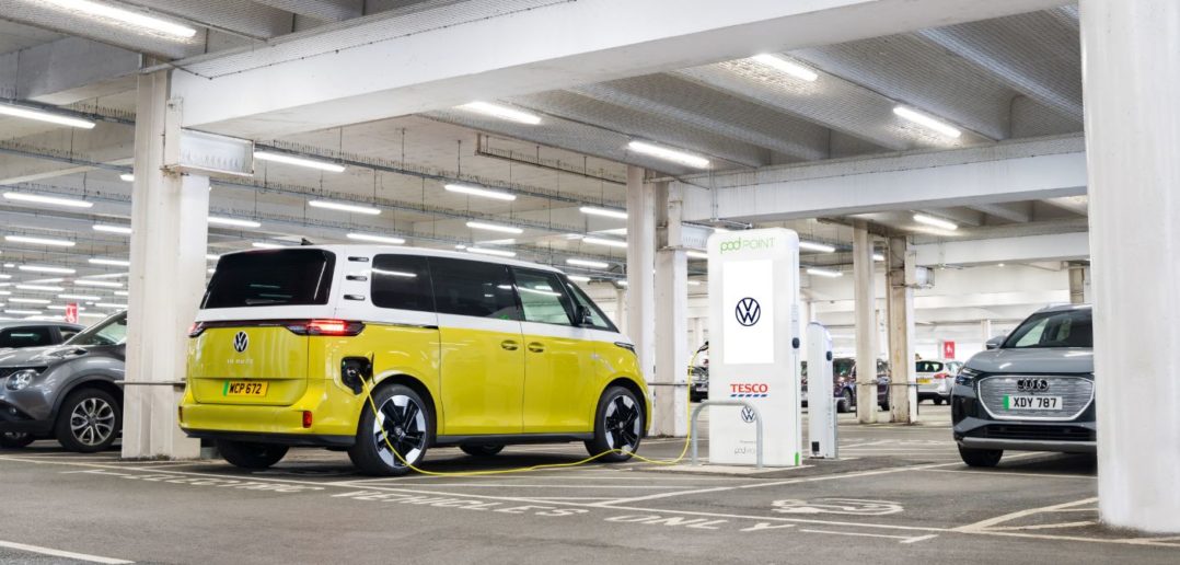 vw-tesco-and-pod-point-hits-500-stores-in-free-ev-charging-network